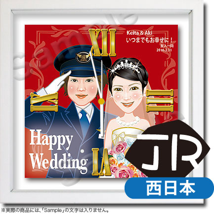 結婚祝い似顔絵時計 042