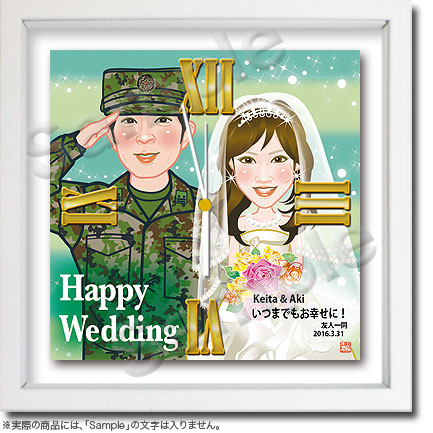 似顔絵時計−結婚祝い038